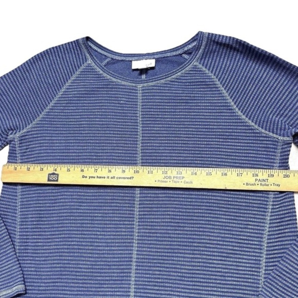 J. Jill Knit Dress Blue Stripe‎ Cottagecore Coastal Bohemian Women Small Petite - Picture 4 of 7